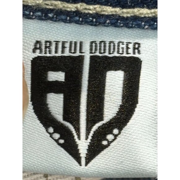 Artful Dodger Distressed Blue Jeans Men's Size 36w 34L 100% Cotton - Picture 3 of 12